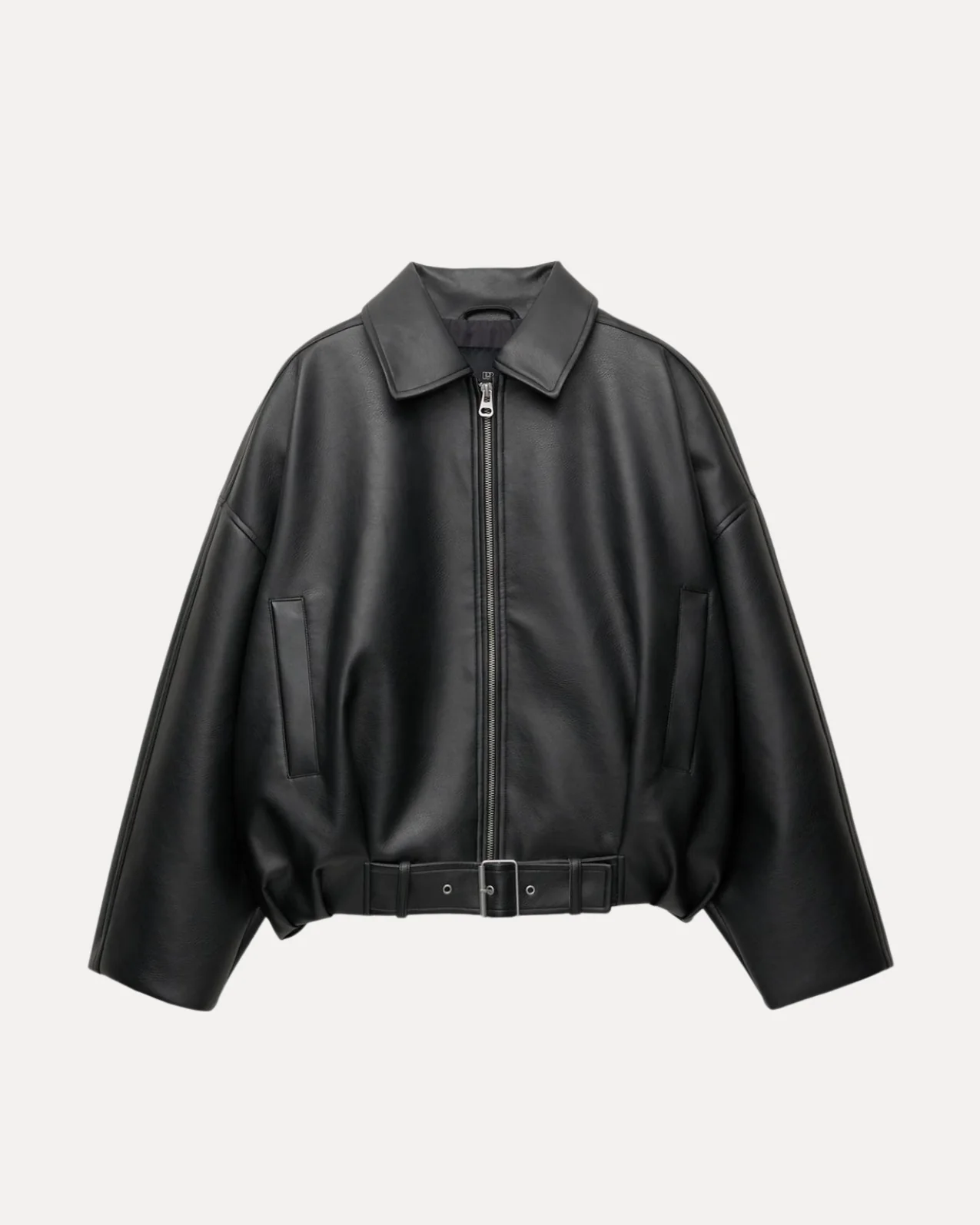 Belted Leather Jacket