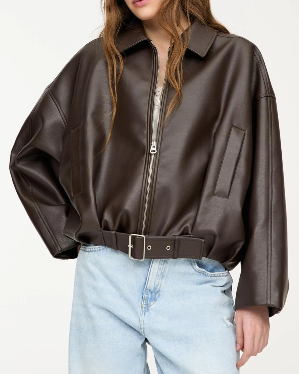 Belted Leather Jacket - Image 5