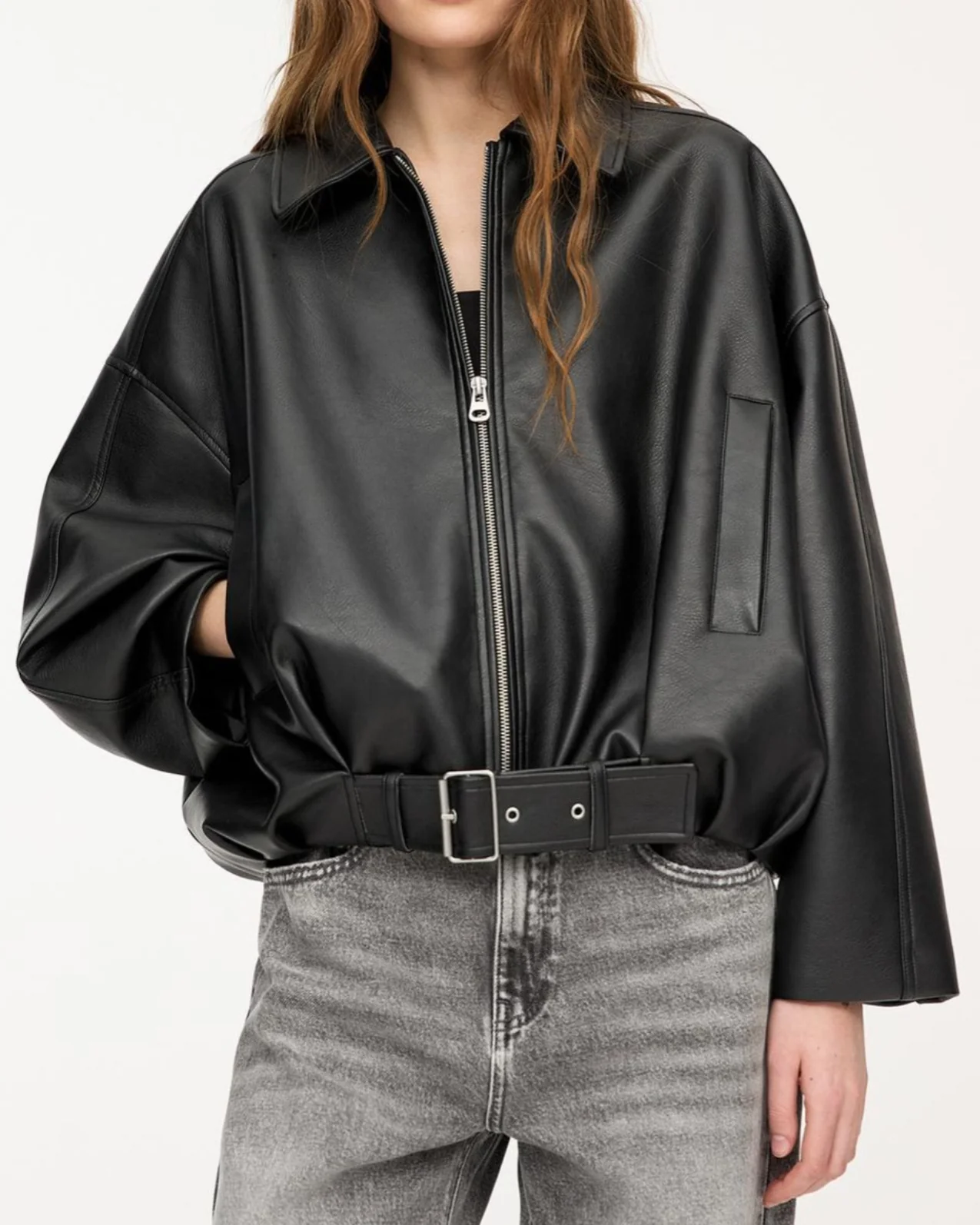 Belted Leather Jacket - Image 6