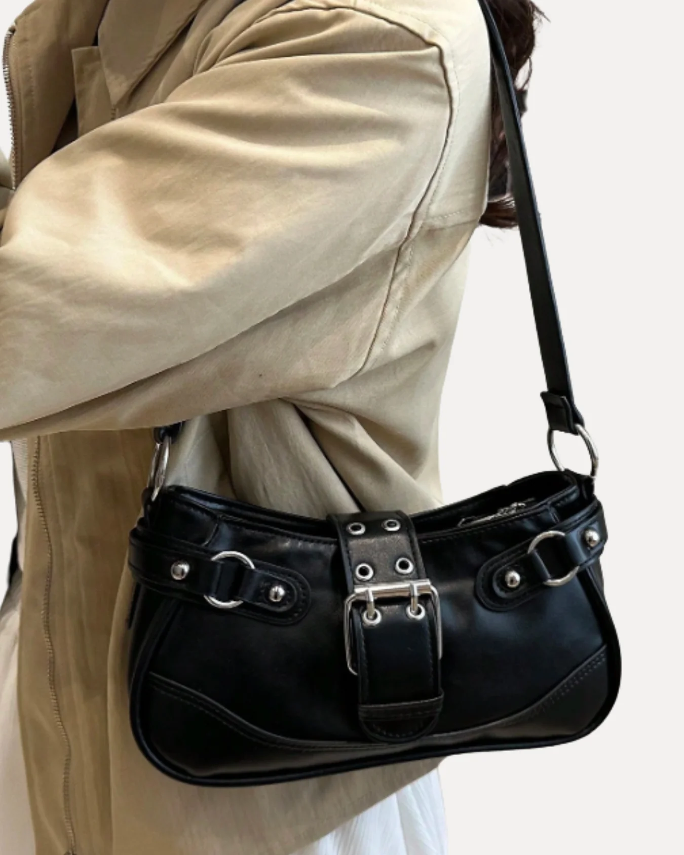 Buckle Shoulder Bag - Image 12