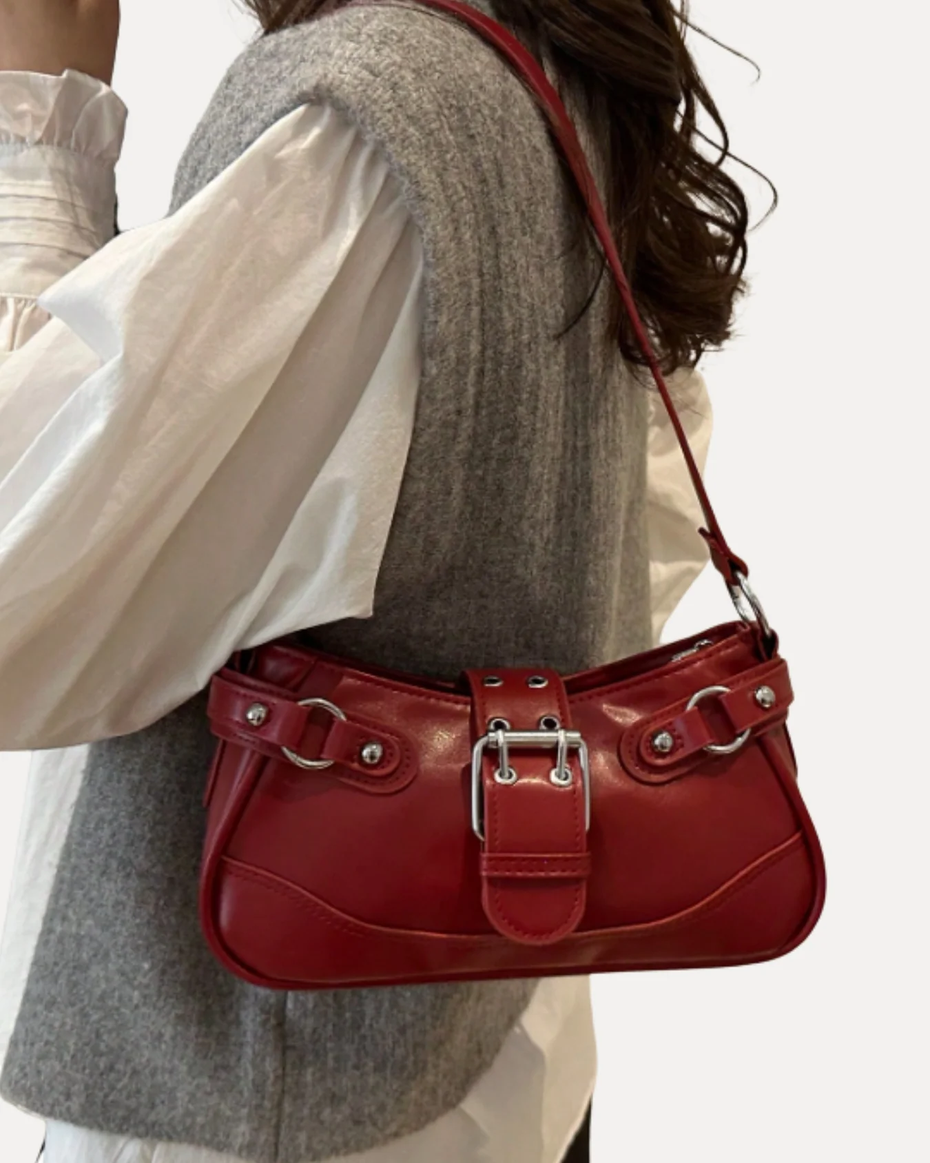 Buckle Shoulder Bag - Image 15