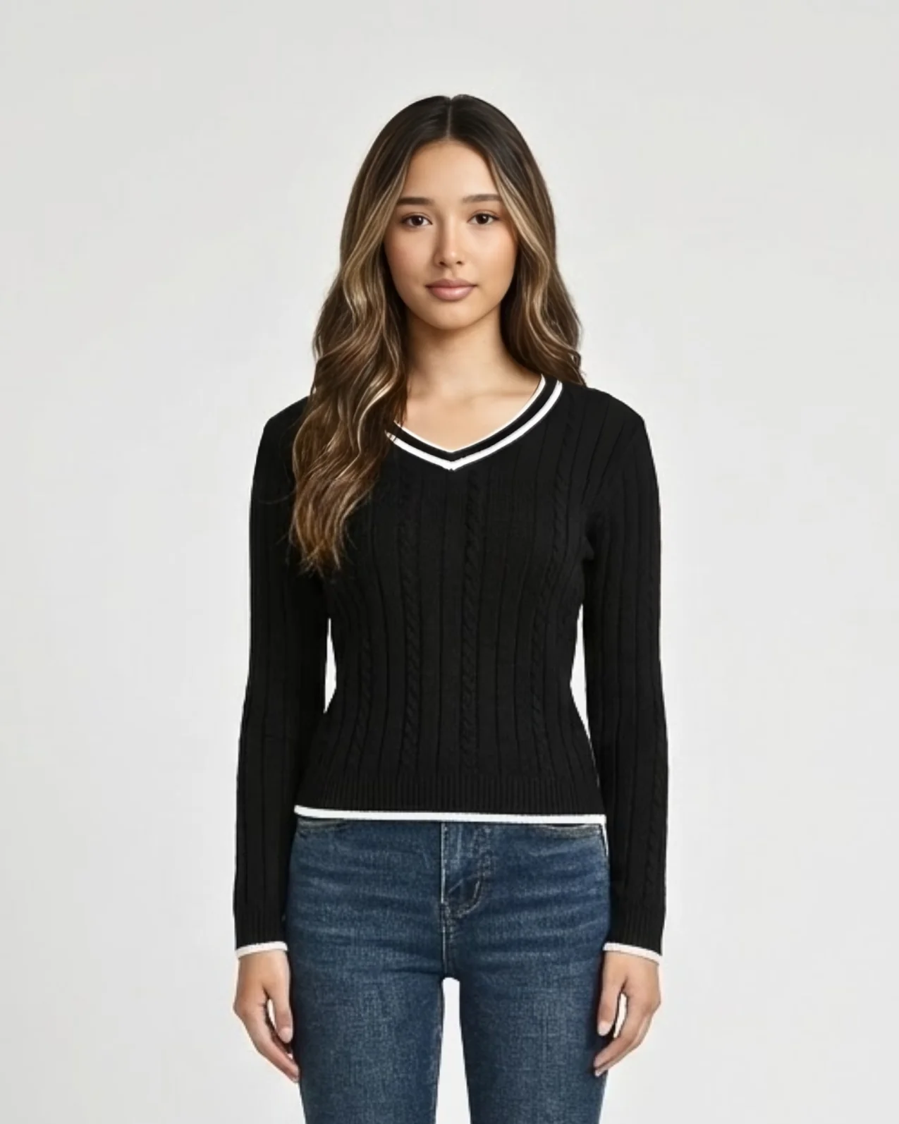 Cable Knit Sweater - Image 8
