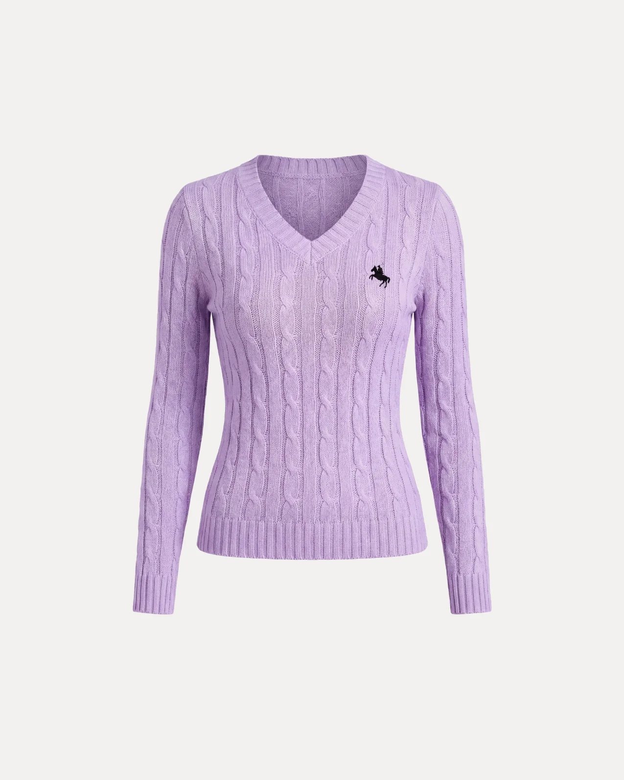 Cable Knit V-Neck Sweater - Image 7