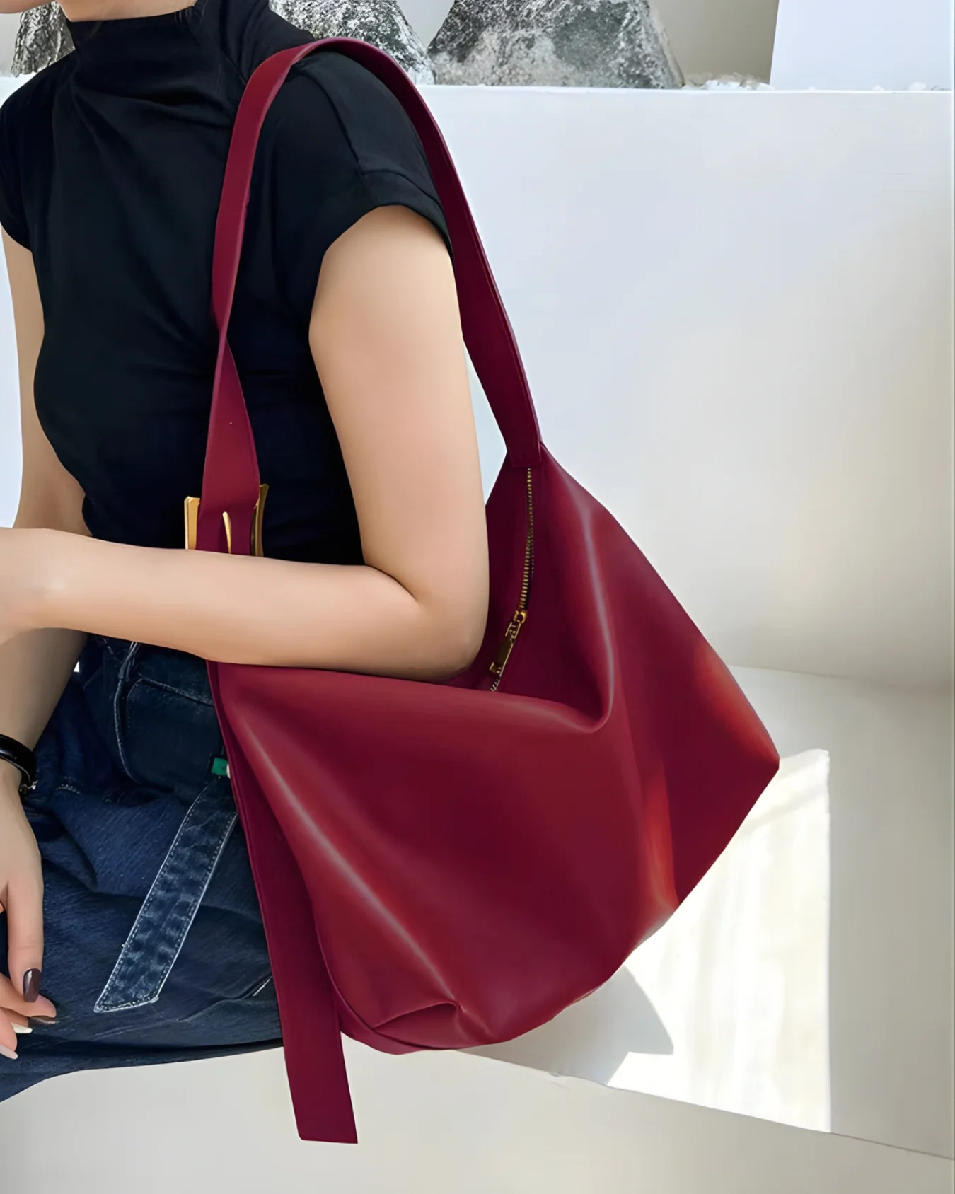 Classic Slouch Shoulder Bag - Image 15