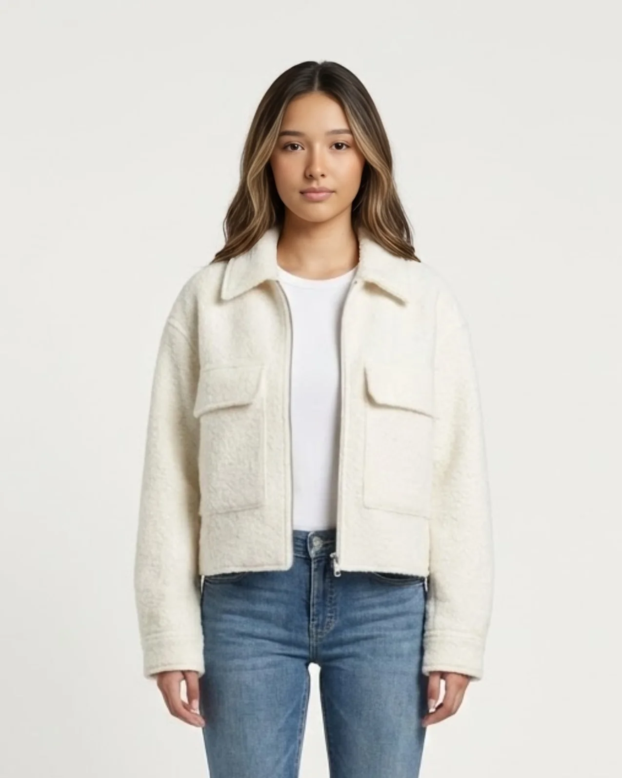 Cropped Wool Jacket - Image 7