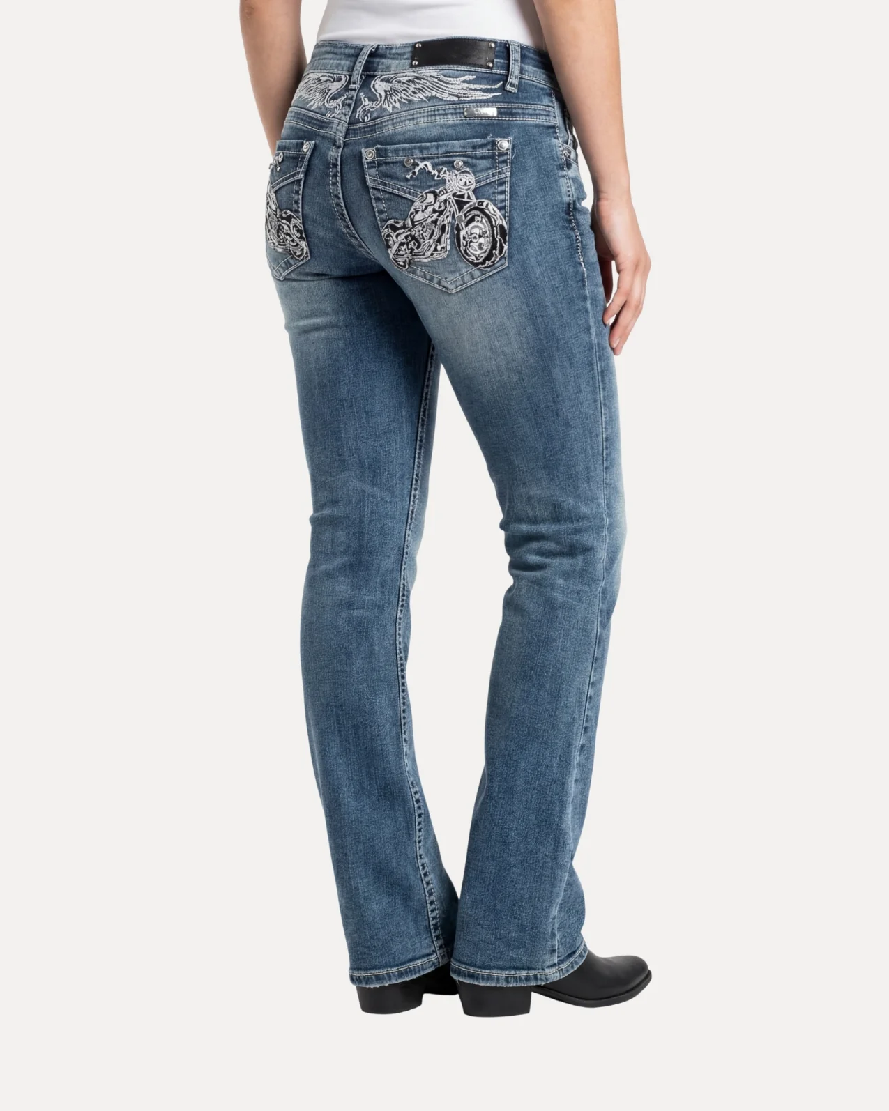 Embroidered Bootcut Jeans - Image 4