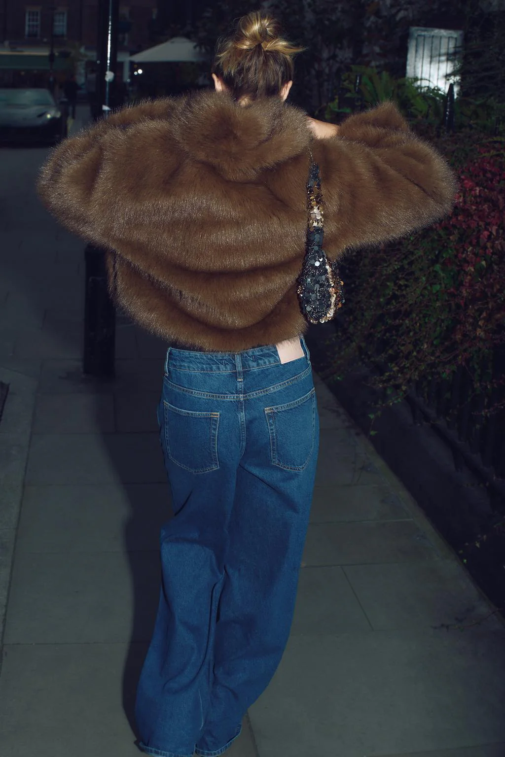 Faux Fur Cropped Jacket - Image 5