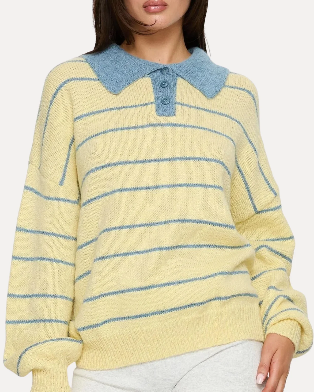 Lemon Polo Knit Sweater - Image 2