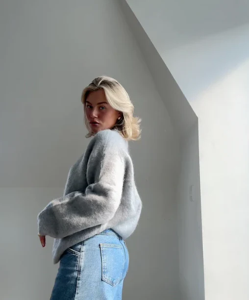 Oversized Sweater Mohair Blend - Image 8