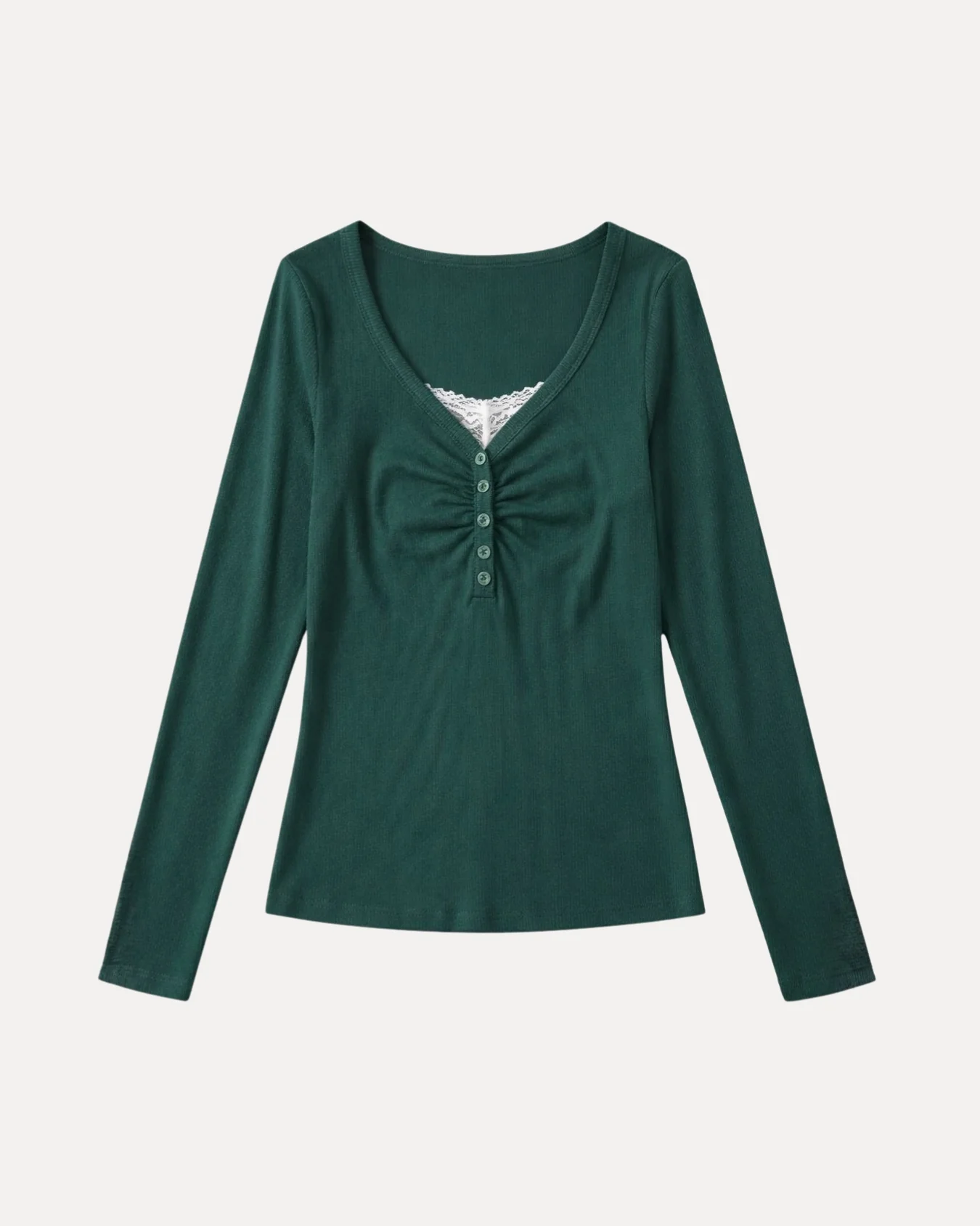 Ruched Henley Top - Image 11