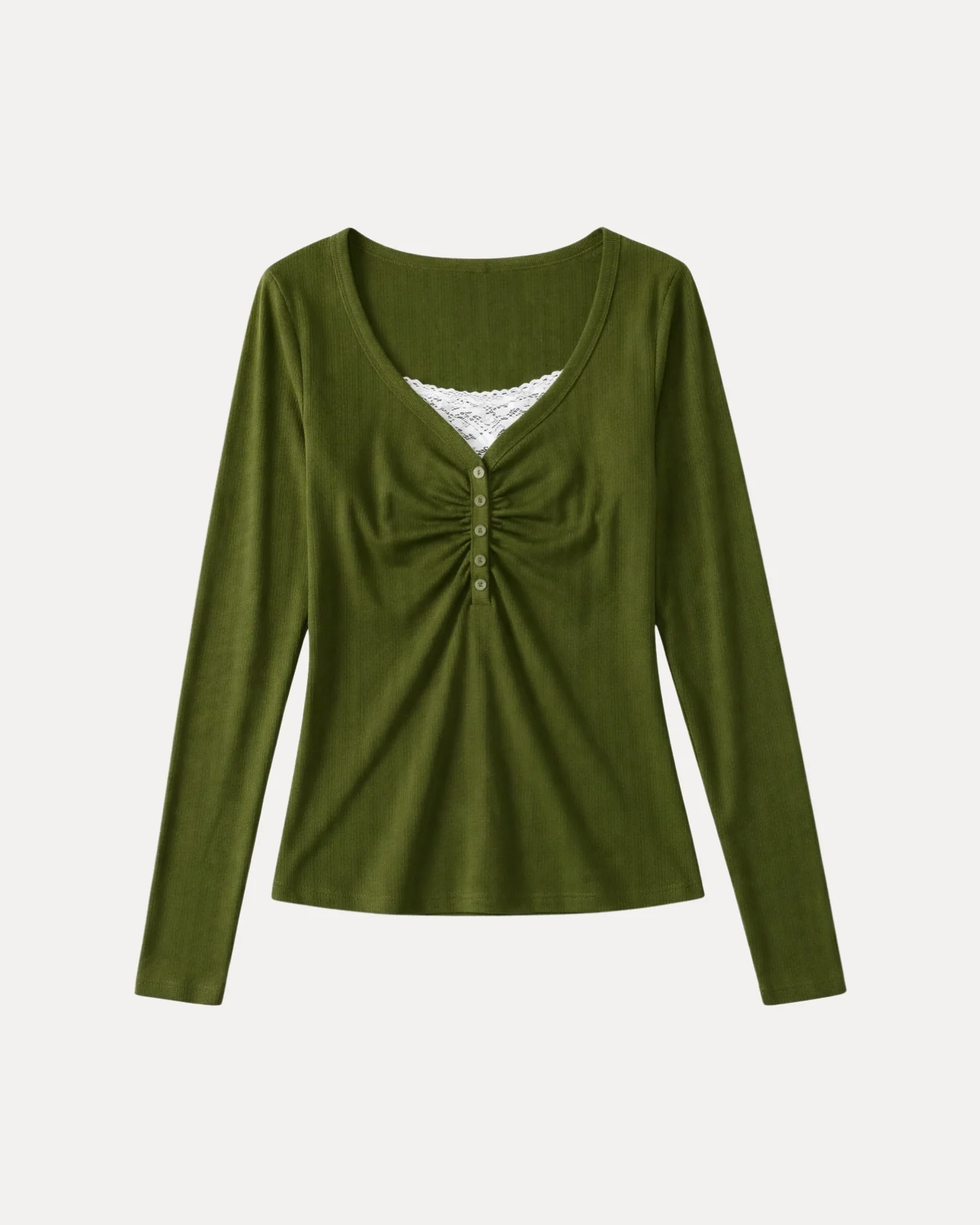 Ruched Henley Top - Image 12