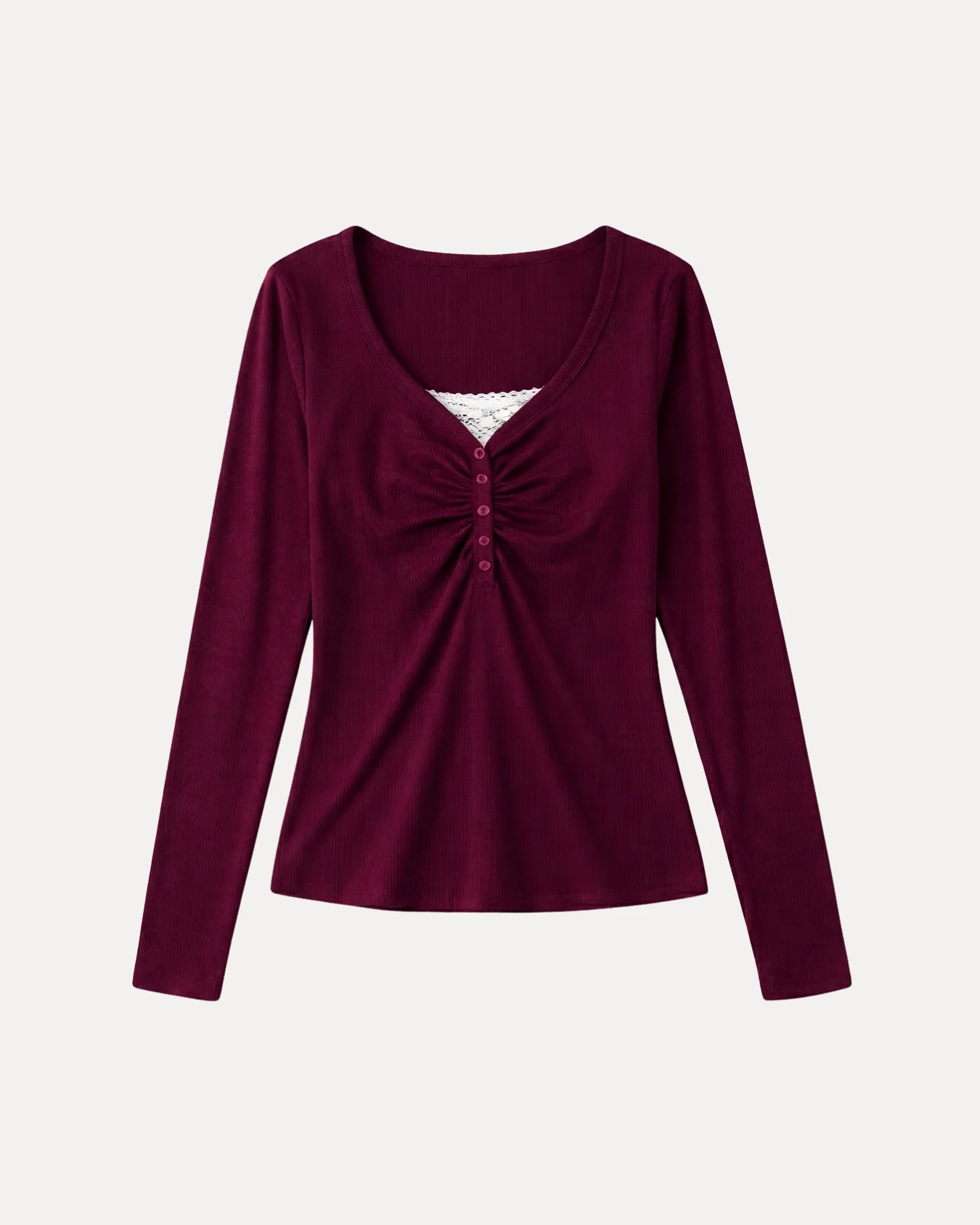 Ruched Henley Top - Image 15