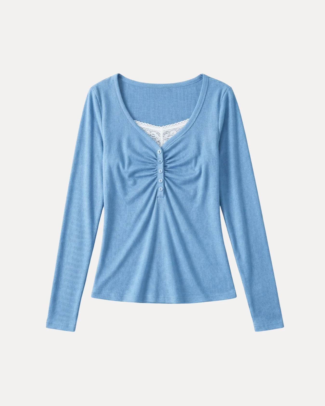 Ruched Henley Top - Image 16