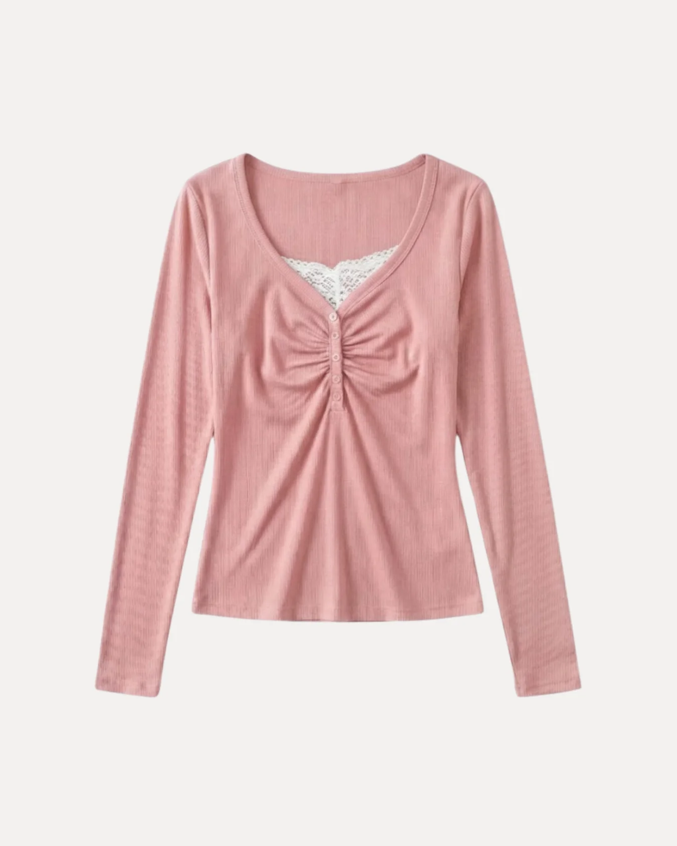Ruched Henley Top - Image 17