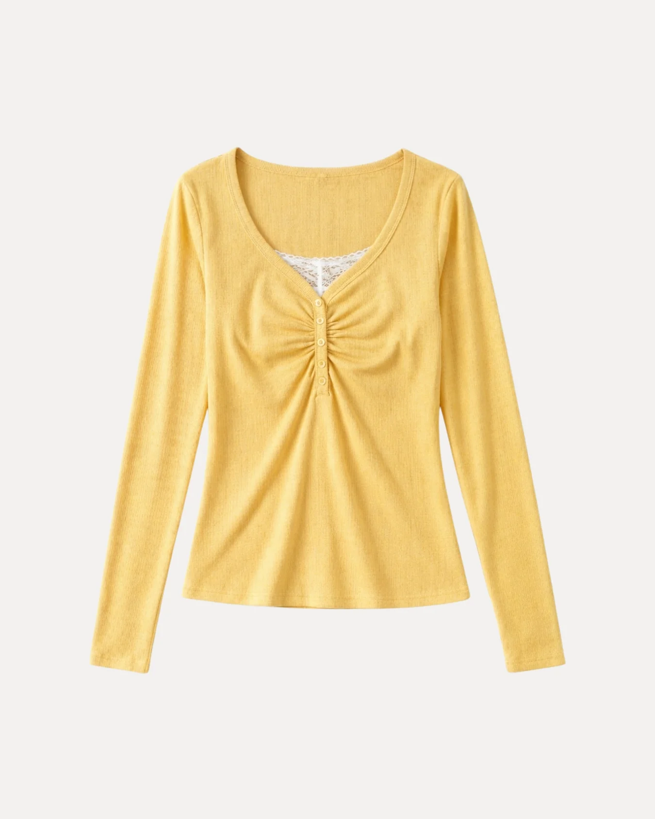 Ruched Henley Top - Image 18