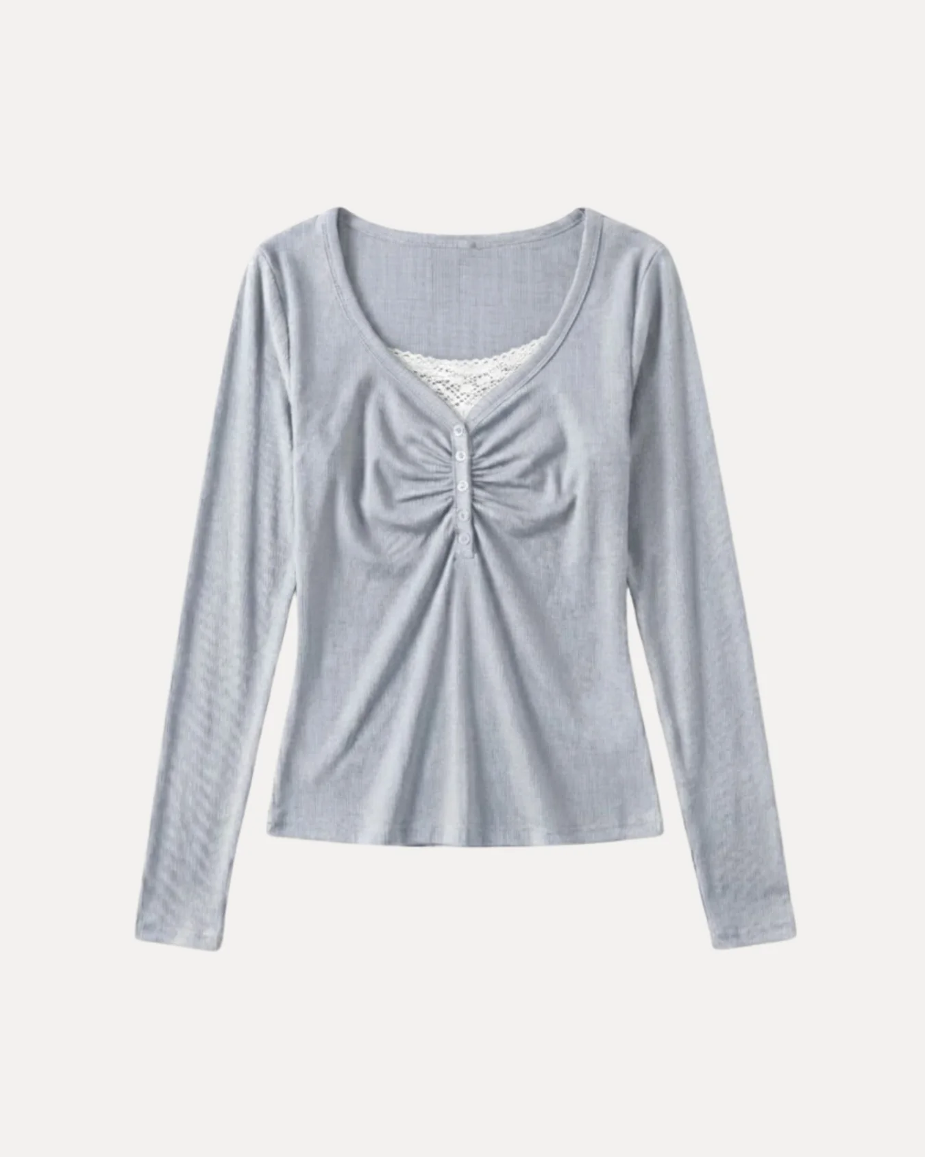 Ruched Henley Top - Image 5