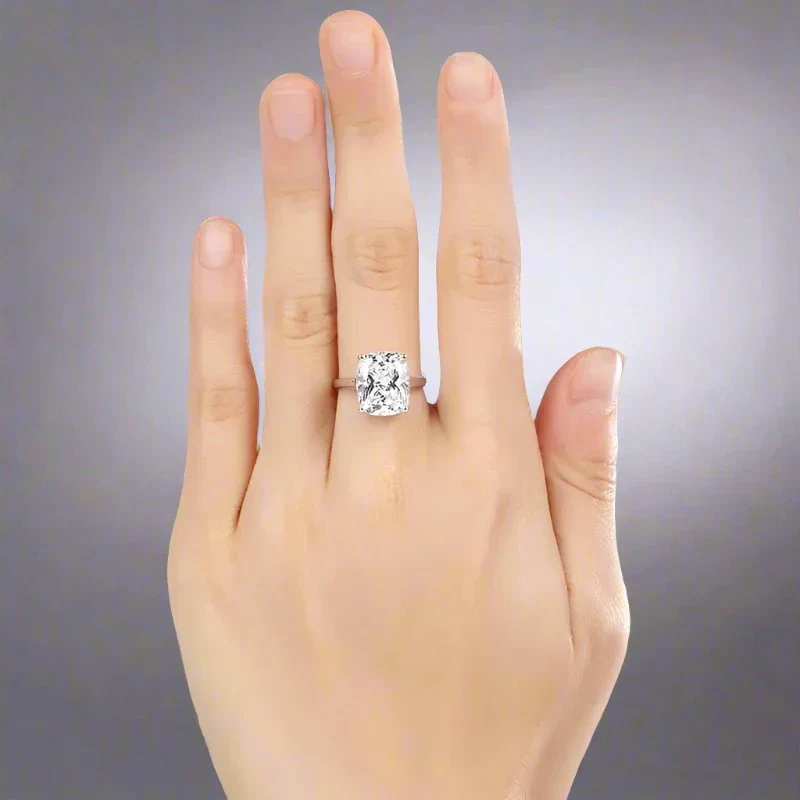 Solid 925 Sterling Silver Princess Cut - Image 3