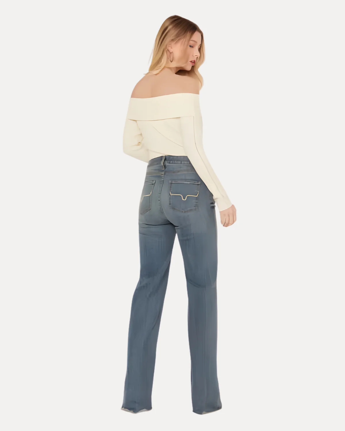 Wash Flared Jeans - Image 2